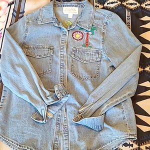 Mare Mare X Anthropologie Denim Button Up Shirt Size XS